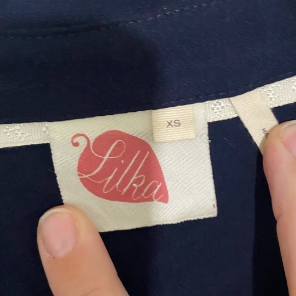 Anthropologie Lilka Lakeshore Navy Floral Jumpsuit SIZE XS - Picture 5 of 9